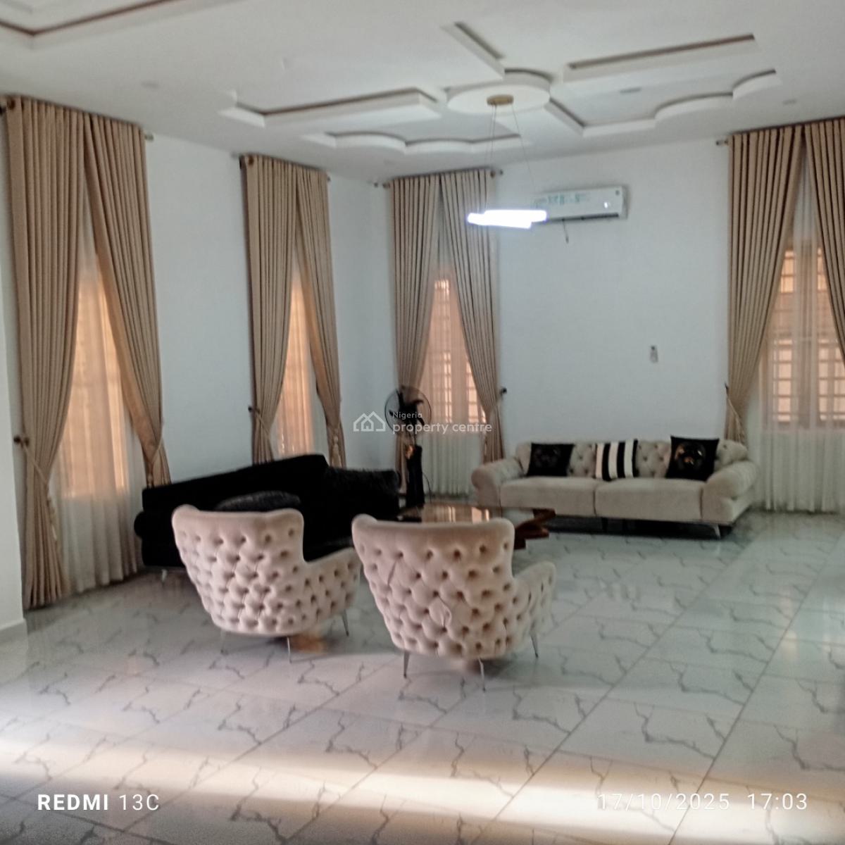 6-bed Spacious Home  (7 a/cs, Full-day Inverter & 7,000l Water Tank), Chevron Drive, Lekki, Lagos, Detached Duplex for Rent