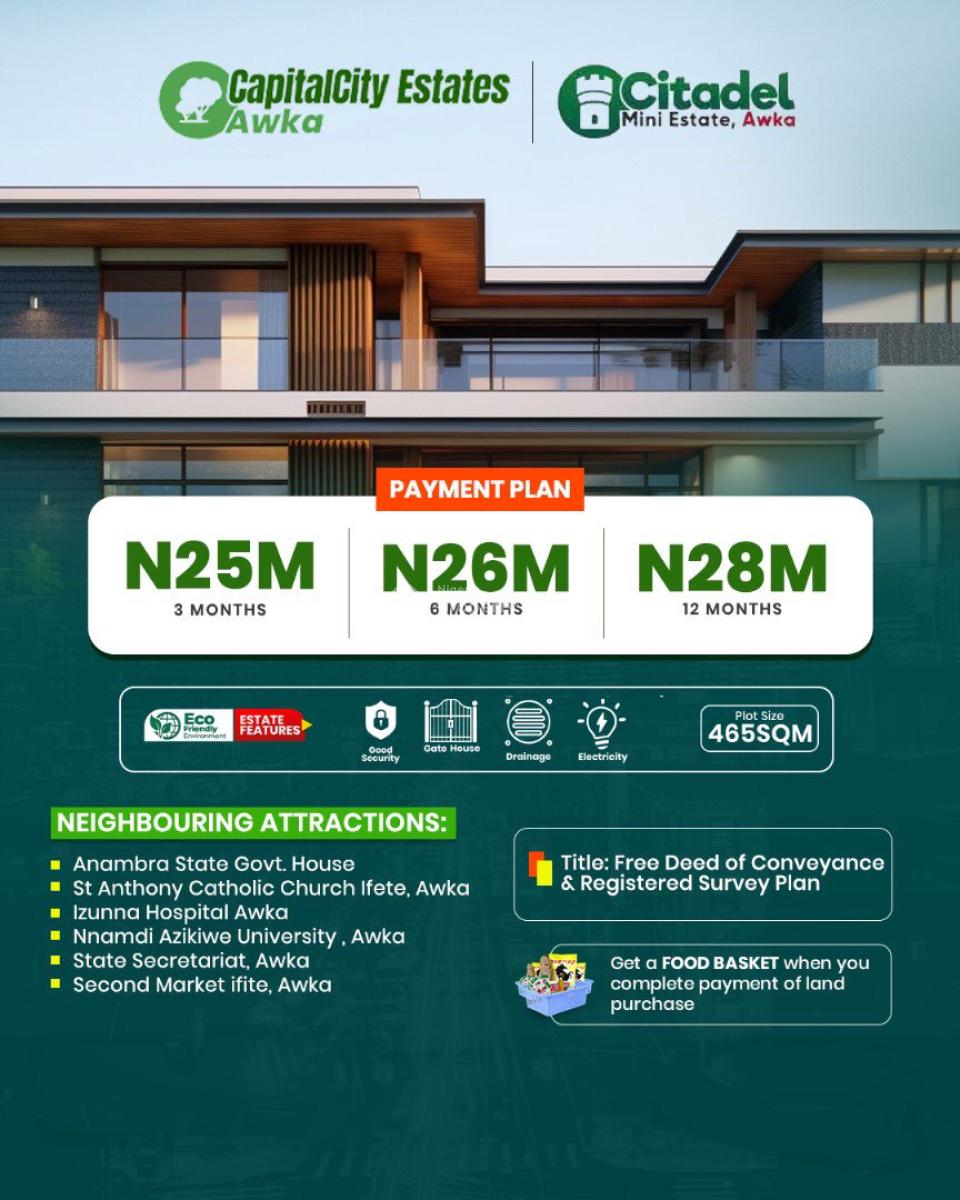 Plots of Land, Citadel Estate, Ifite, Awka, Anambra, Mixed-use Land for Sale