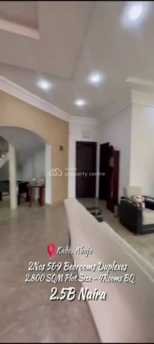 Well Crafted, Pair of Beautiful 5 & 9 Bedroom Duplexes, Kado, Abuja, Detached Duplex for Sale