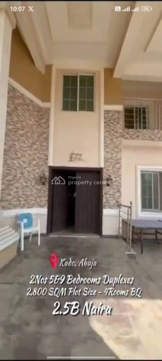 Well Crafted, Pair of Beautiful 5 & 9 Bedroom Duplexes, Kado, Abuja, Detached Duplex for Sale