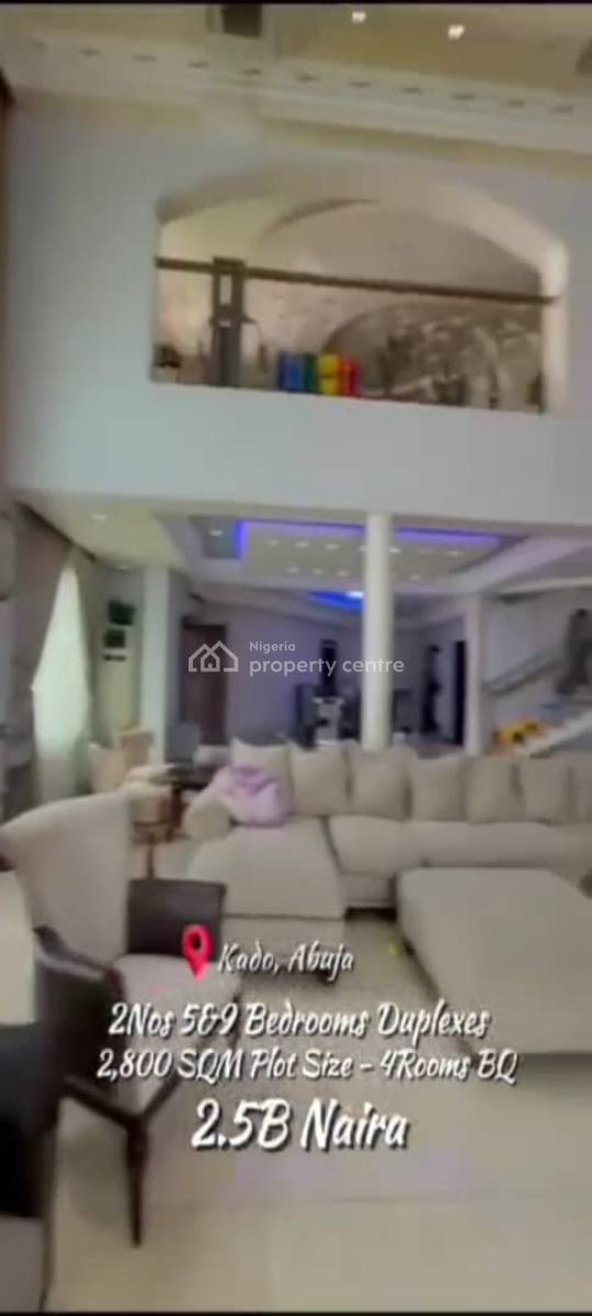 Well Crafted, Pair of Beautiful 5 & 9 Bedroom Duplexes, Kado, Abuja, Detached Duplex for Sale
