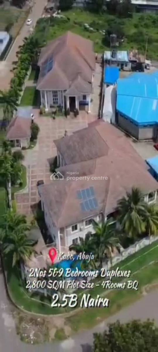 Well Crafted, Pair of Beautiful 5 & 9 Bedroom Duplexes, Kado, Abuja, Detached Duplex for Sale