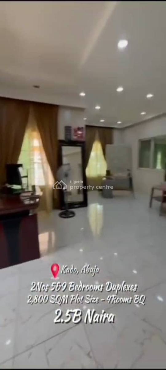 Well Crafted, Pair of Beautiful 5 & 9 Bedroom Duplexes, Kado, Abuja, Detached Duplex for Sale