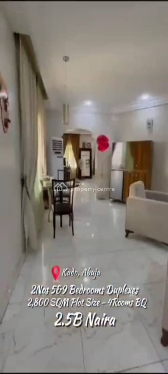 Well Crafted, Pair of Beautiful 5 & 9 Bedroom Duplexes, Kado, Abuja, Detached Duplex for Sale