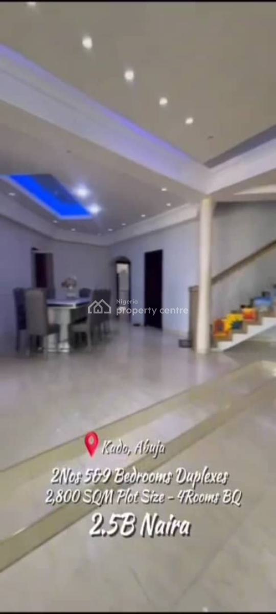 Well Crafted, Pair of Beautiful 5 & 9 Bedroom Duplexes, Kado, Abuja, Detached Duplex for Sale