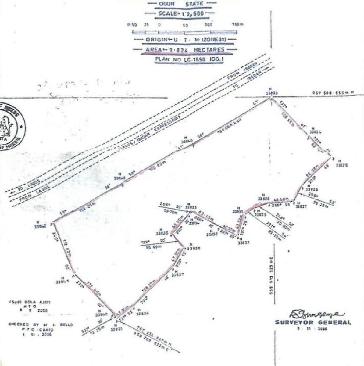 Fenced and Gated 20 Acres of Land with C of O, Along Lagos- Ibadan Expressway, Before Interchange, Mowe Ofada, Ogun, Industrial Land for Sale