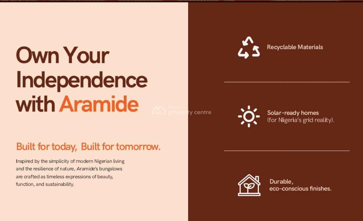 Solar Powered Luxury Bungalows, Itunu Residential Estate, Aiyegoro, Ibeju-lekki, Lekki, Lagos, Detached Bungalow for Sale