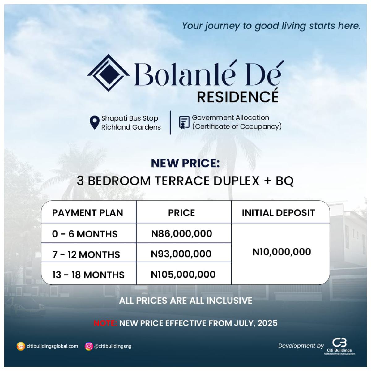 3 Bedroom Terrace Duplex+ Bq( Off Plan), Bolanle Residence, Shapati, Ibeju Lekki, Lagos, Terraced Duplex for Sale