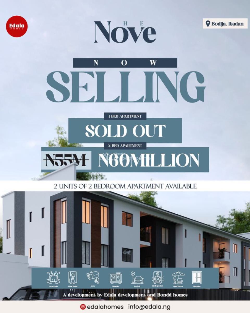 Smart Home Features & Modern Designs Meet The Nove, New Bodija, Ibadan, Oyo, Flat / Apartment for Sale