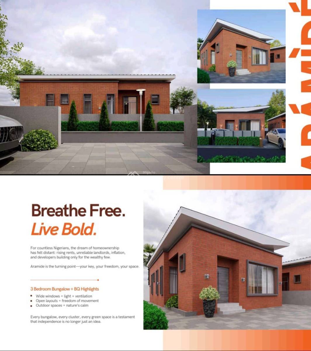Aramide 3 Bedroom Bungalow with Bq, Inside Itunu Residential Facing Lekki Epe Express, Ibeju Lekki, Lagos, Detached Bungalow for Sale