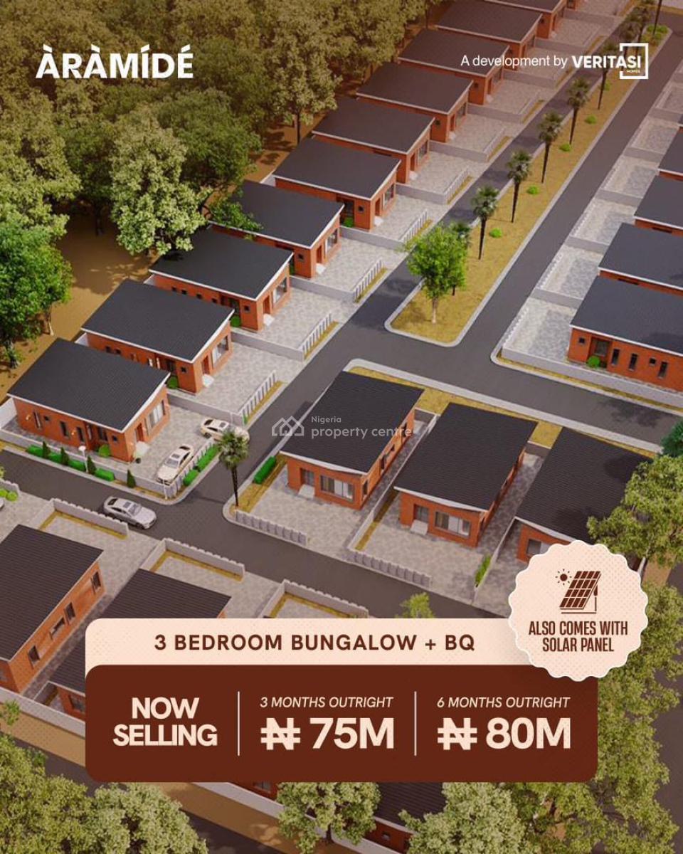 Aramide 3 Bedroom Bungalow with Bq, Inside Itunu Residential Facing Lekki Epe Express, Ibeju Lekki, Lagos, Detached Bungalow for Sale