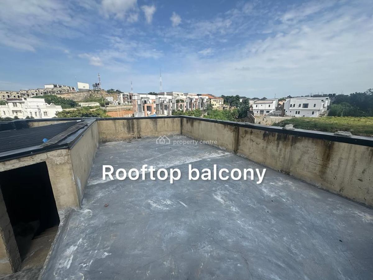 a Well Built 4 Bedroom Detached Duplex with a Rooftop Balcony Availabl, Guzape District, Abuja, Detached Duplex for Sale