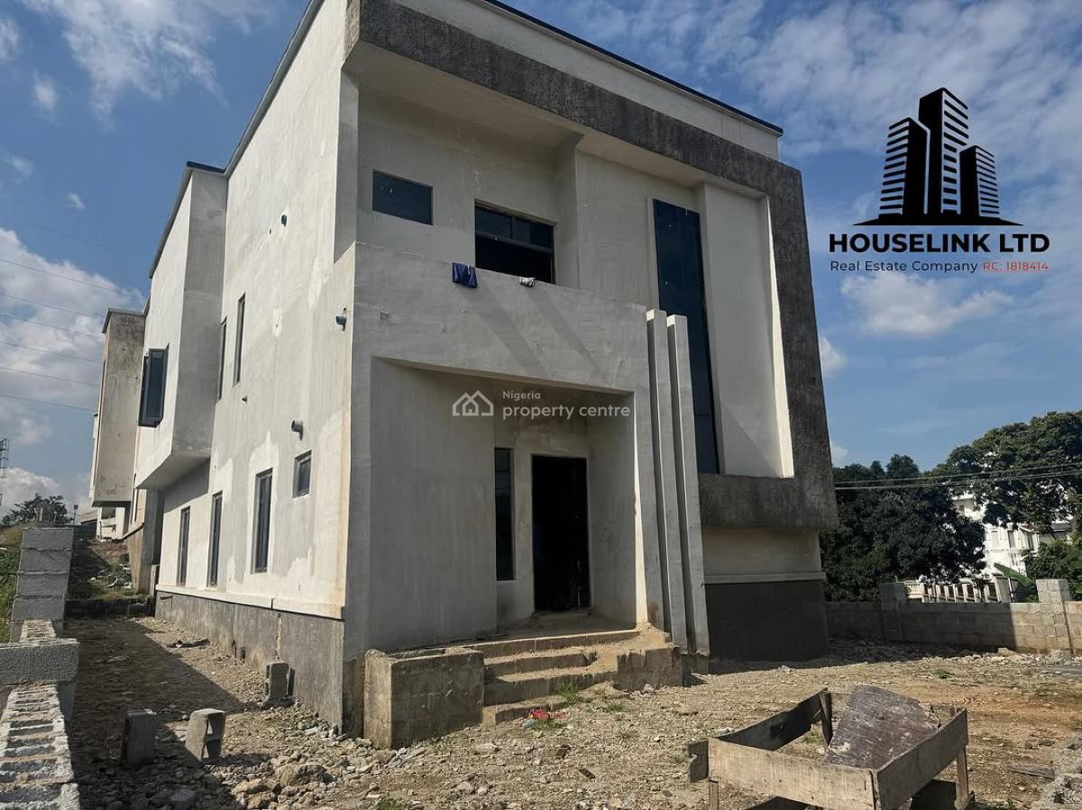 a Well Built 4 Bedroom Detached Duplex with a Rooftop Balcony Availabl, Guzape District, Abuja, Detached Duplex for Sale