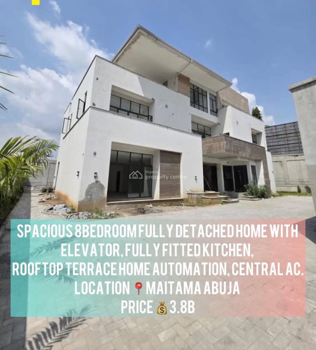 8bedroom Detached Duplex, Serene, Maitama District, Abuja, House for Sale