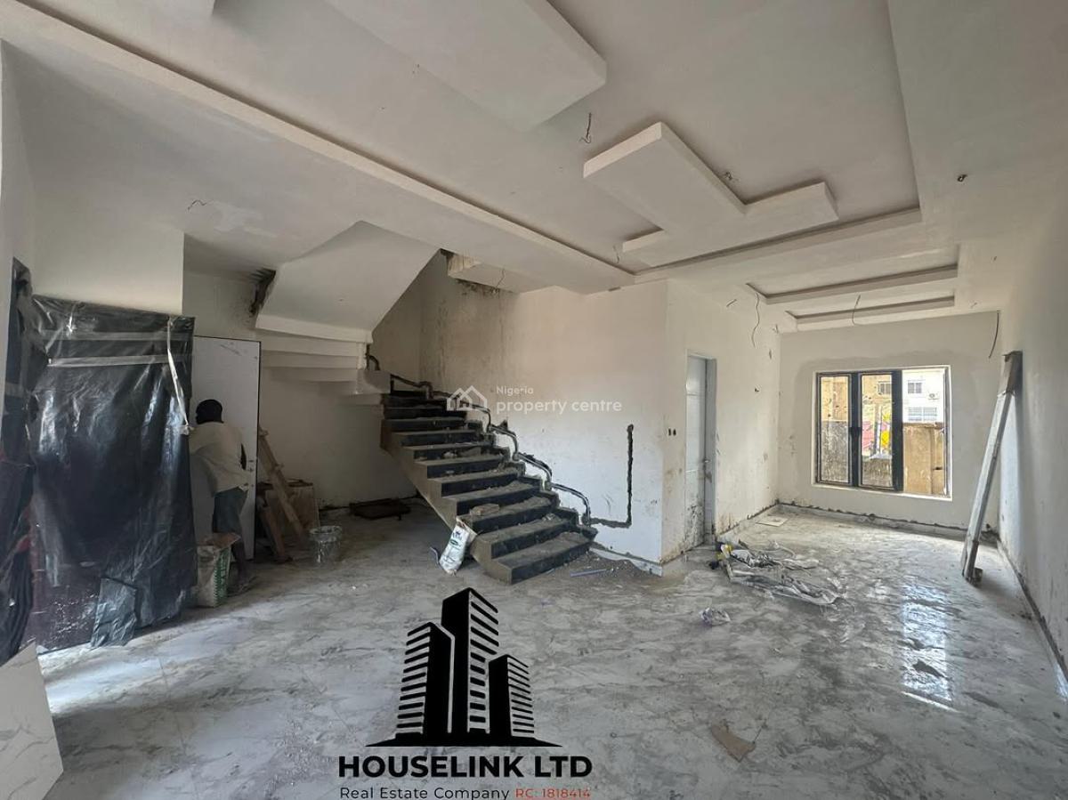 a Well Built 5 Bedroom Semi Finished Terrace Duplex Available, Guzape Main Abuja, Guzape District, Abuja, Terraced Duplex for Sale
