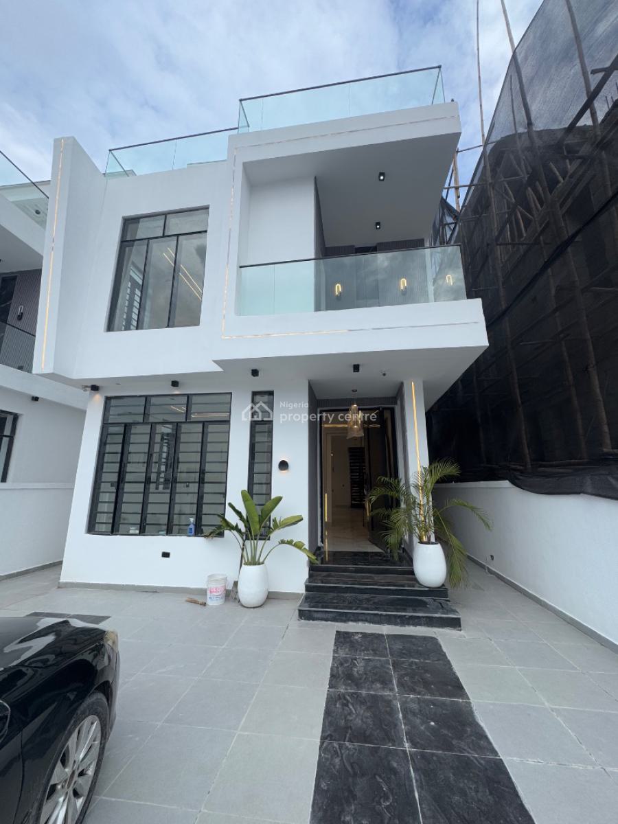 Luxury 5 Bedroom Fully Detached Duplex + Bq, Cinema and Rooftop, in a Secured Estate Less Than 3 Minutes Drive From Purple Mall, Osapa, Lekki, Lagos, Detached Duplex for Sale