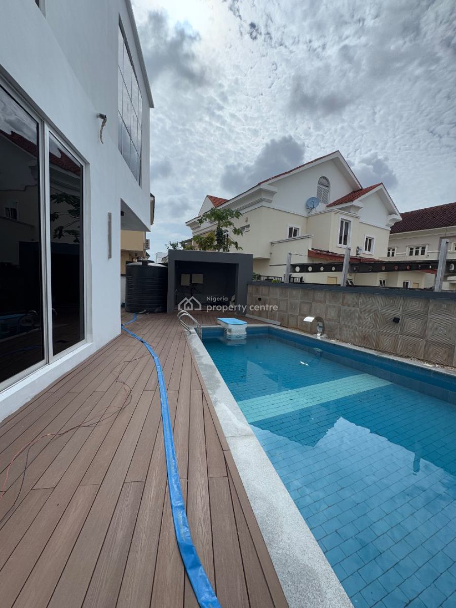 Luxury 5 Bedroom Fully Detached Duplex + Bq, Rooftop and Cinema, in a Secured Estate Less Than 2 Minutes Drive From Ebeano Supermarket, Osapa, Lekki, Lagos, Detached Duplex for Sale