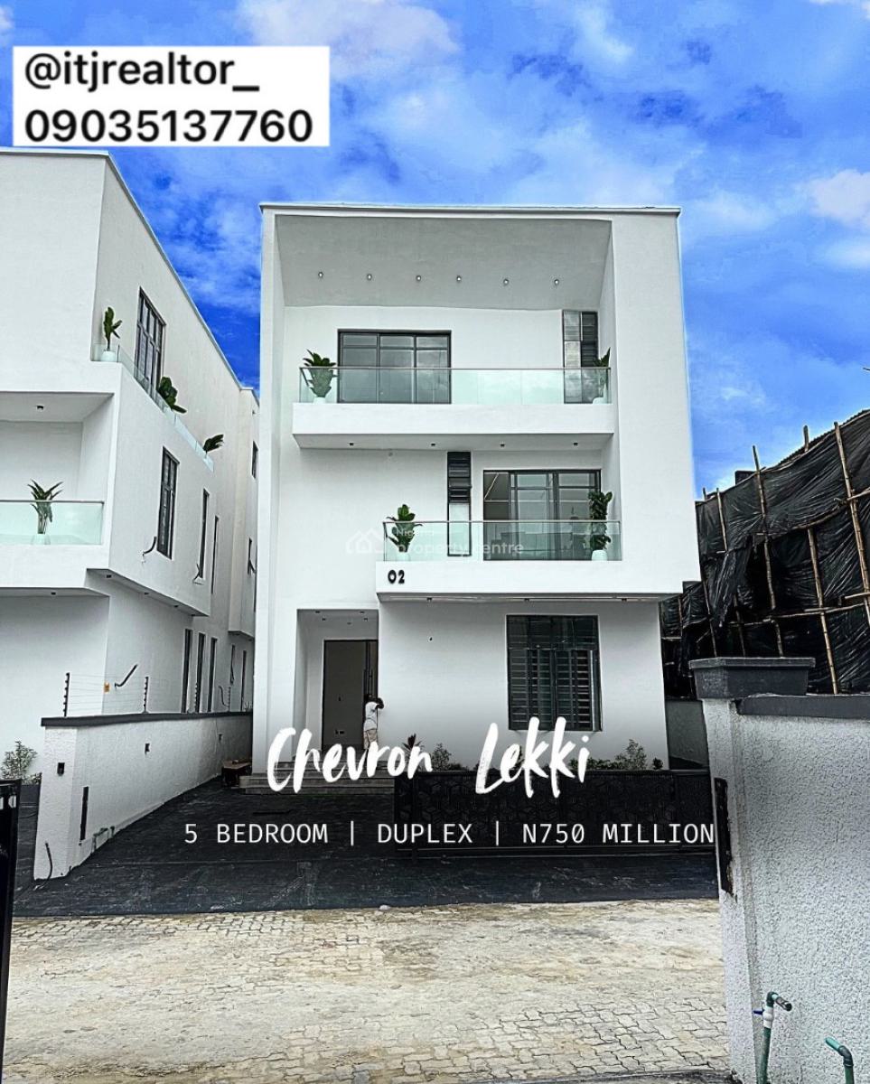 Stunning 5 Bedroom Detached Duplex with Swimming Pool and Bq, Chevron, Lekki, Lagos, Detached Duplex for Sale