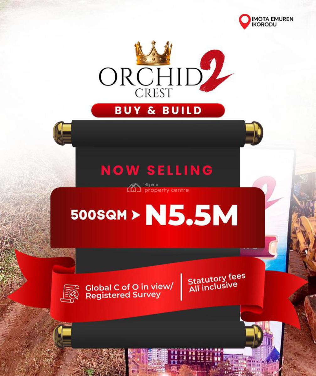 Own a Buy and Build Land with a C of O Title in Already Developed Area, Most Affordable C of O Land in Lagos and Price Is All Inclusive, Imota, Ikorodu, Lagos, Residential Land for Sale
