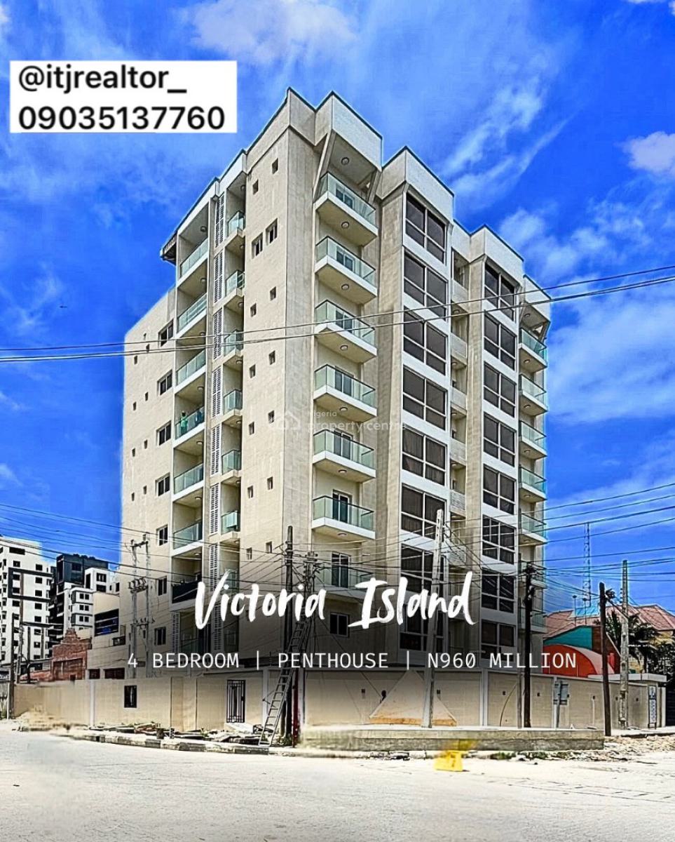 Lovely 4 Bedroom Penthouse with Bq, Victory Island, Victoria Island (vi), Lagos, Detached Duplex for Sale