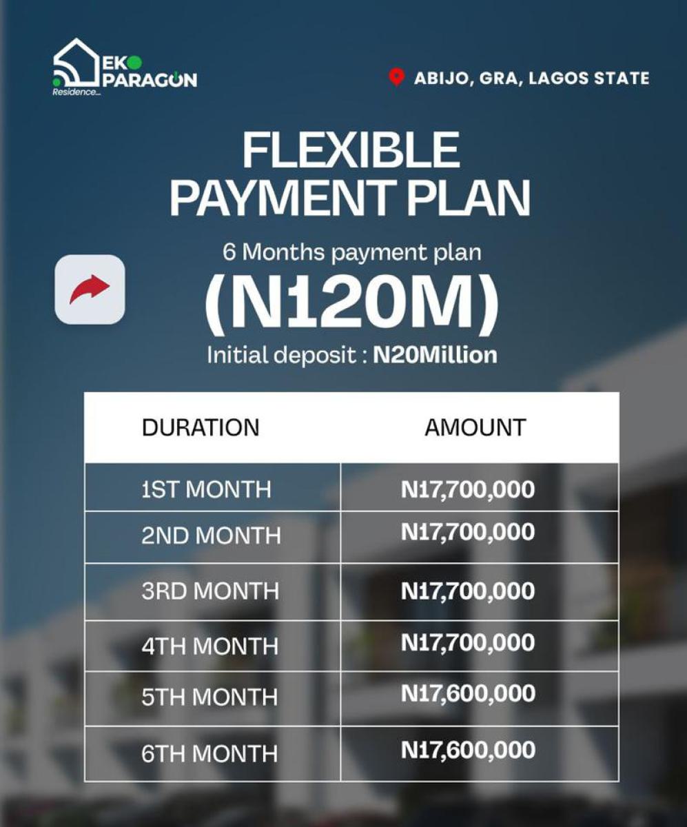 Eko Paragon Residence, Abijo Gra, Off Lekki Epe Expressway, Abijo, Lekki, Lagos, Terraced Duplex for Sale