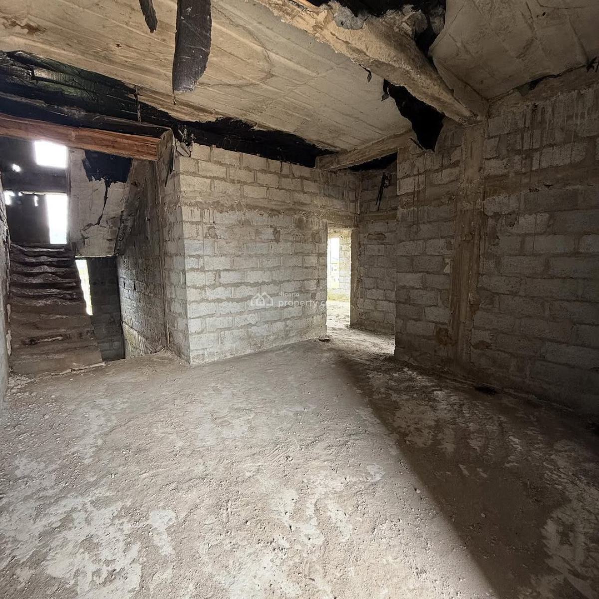 4 Bedroom Semi Detached Duplex (carcass) 1 Room Bq, Life Camp, Abuja, Semi-detached Duplex for Sale