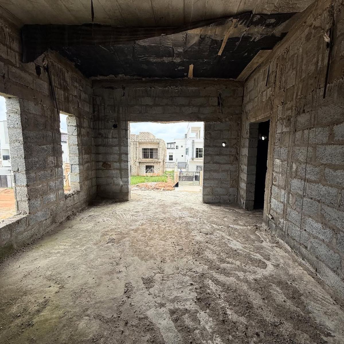 4 Bedroom Semi Detached Duplex (carcass) 1 Room Bq, Life Camp, Abuja, Semi-detached Duplex for Sale