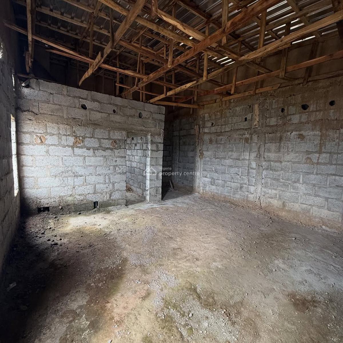 4 Bedroom Semi Detached Duplex (carcass) 1 Room Bq, Life Camp, Abuja, Semi-detached Duplex for Sale