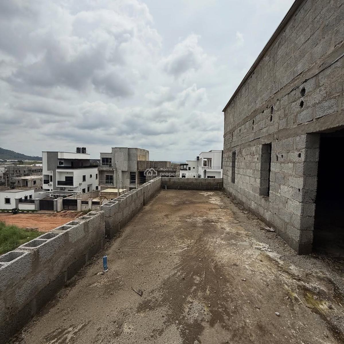 4 Bedroom Semi Detached Duplex (carcass) 1 Room Bq, Life Camp, Abuja, Semi-detached Duplex for Sale