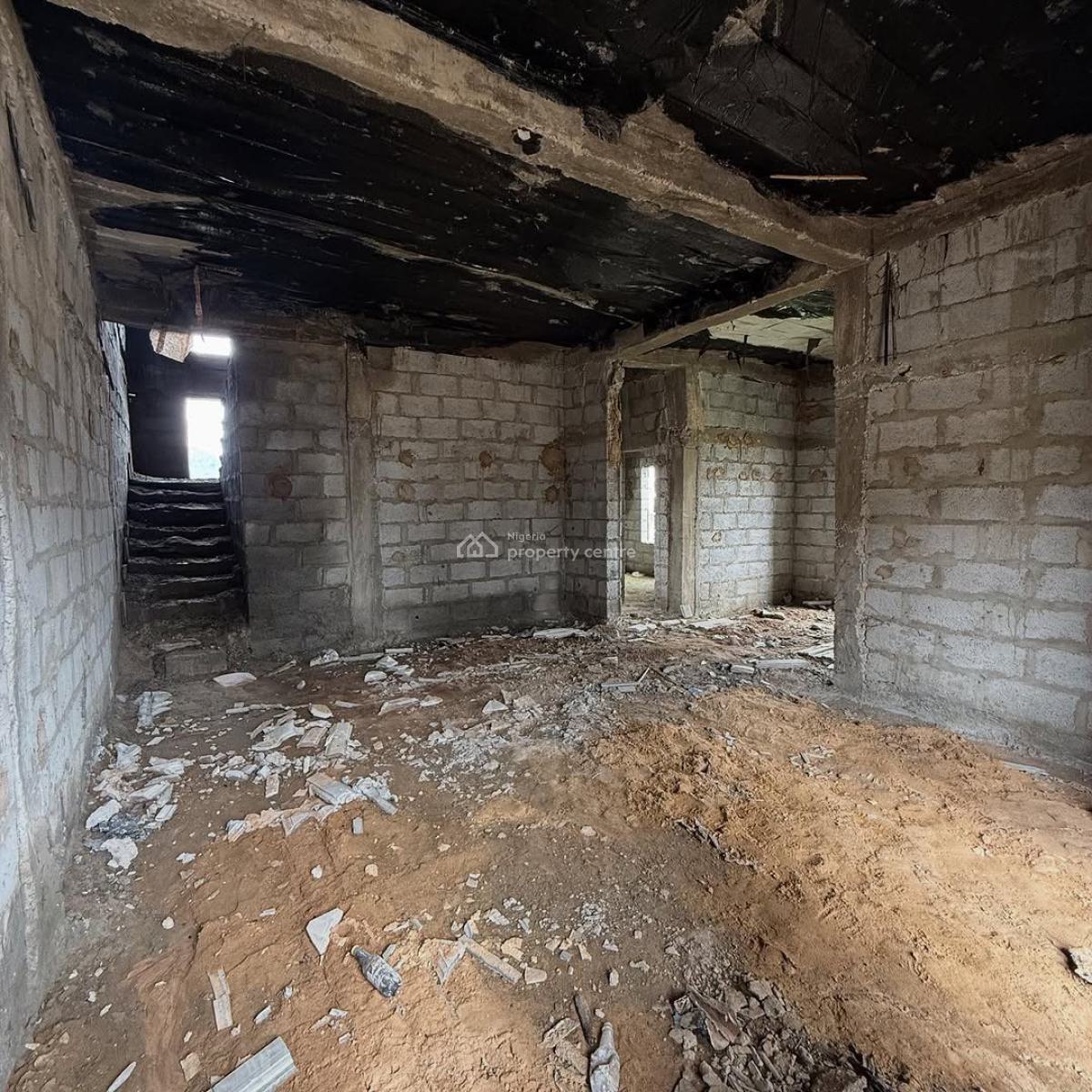 4 Bedroom Semi Detached Duplex (carcass) 1 Room Bq, Life Camp, Abuja, Semi-detached Duplex for Sale