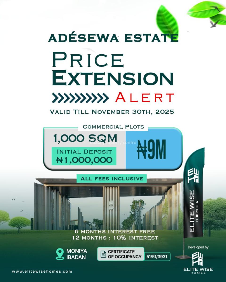 Land with C of O, Moniya Expressway, Ibadan, Oyo, Commercial Land for Sale