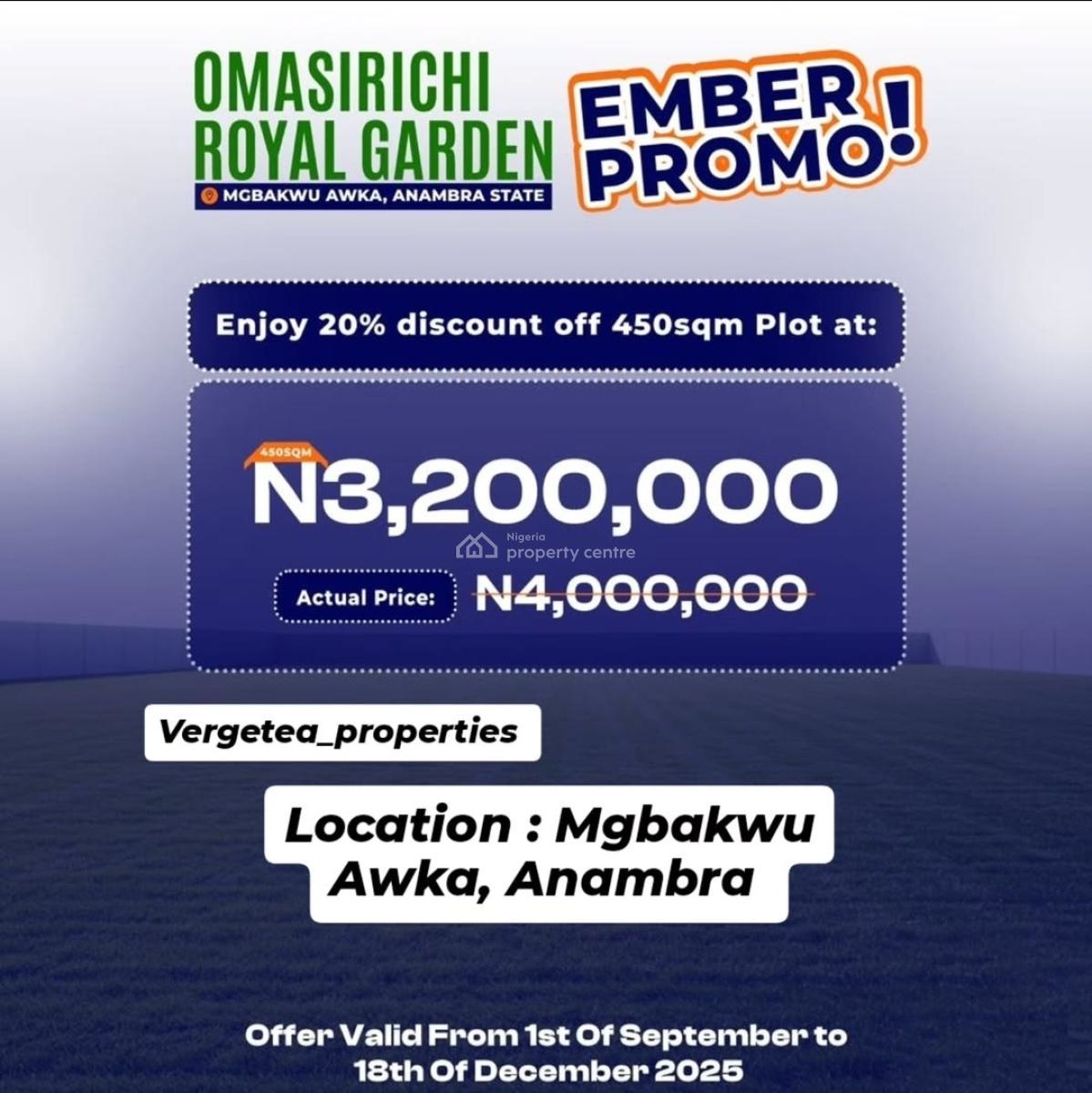 Affordable Land, Omasirichi Royal Garden Estate, Mgbakwu, Awka, Anambra, Residential Land for Sale