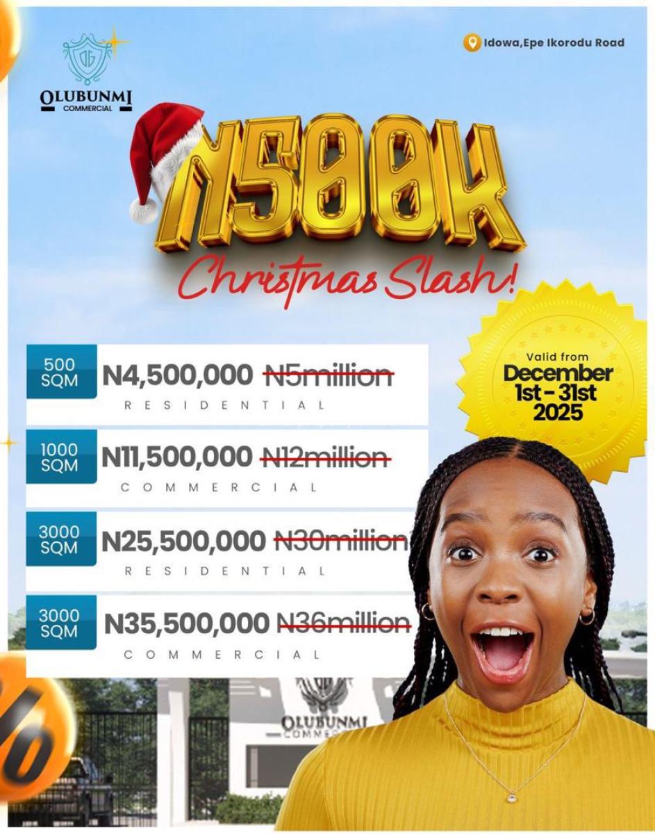 500k Off on Olubunmi Commercial! Offer Valid Till December 31st!, Epe, Lagos, Mixed-use Land for Sale
