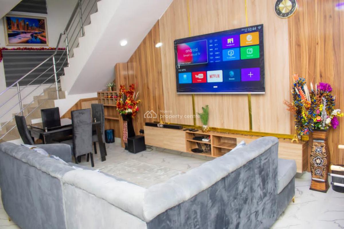 Fully Furnished Two (2) Bedrooms Terraced Duplex with Bq, Ogombo Road, Ogombo, Ajah, Lagos, Terraced Duplex for Sale