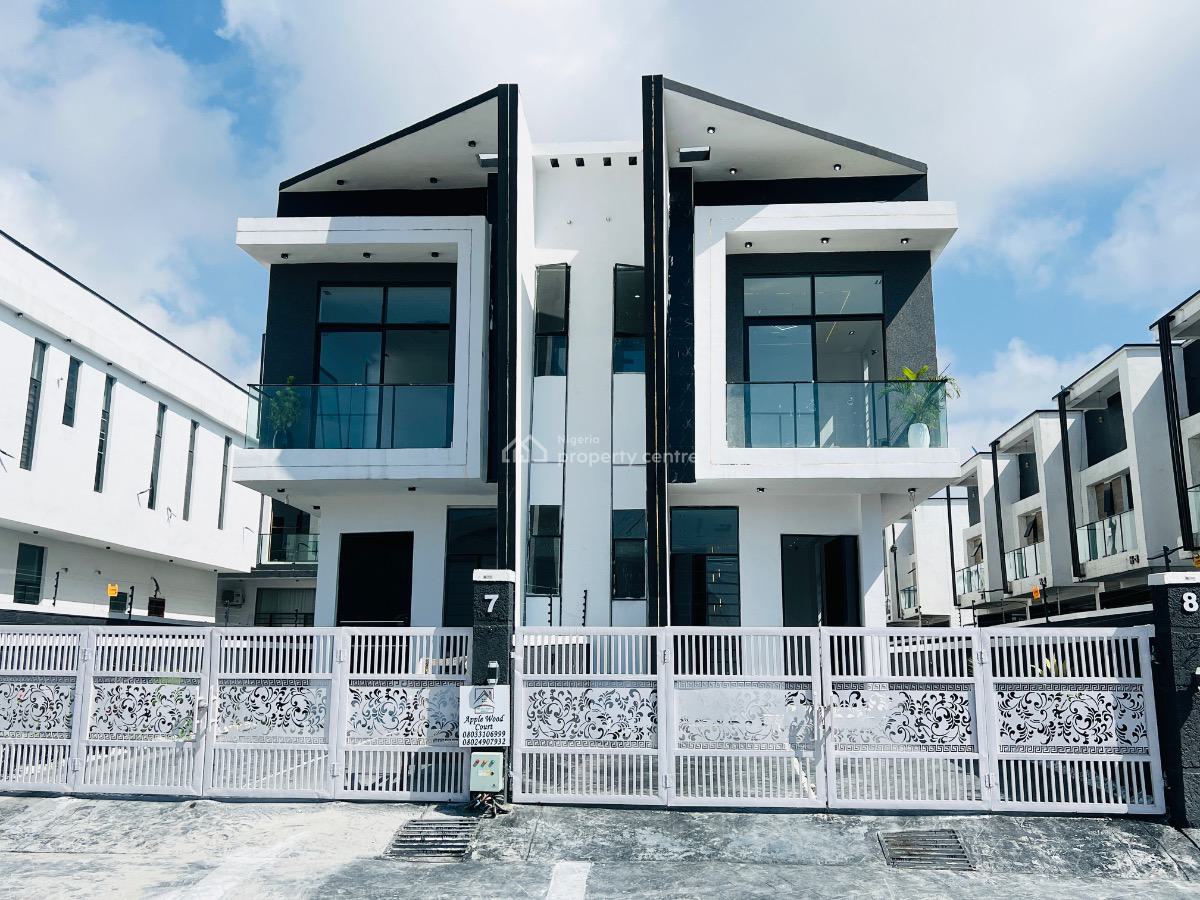 Stunning 4 Bedroom Semi Detached Duplex, Ikota Gra Estate Behind Megachicken Restaurant Lekki, Ikota, Lekki, Lagos, Semi-detached Duplex for Sale