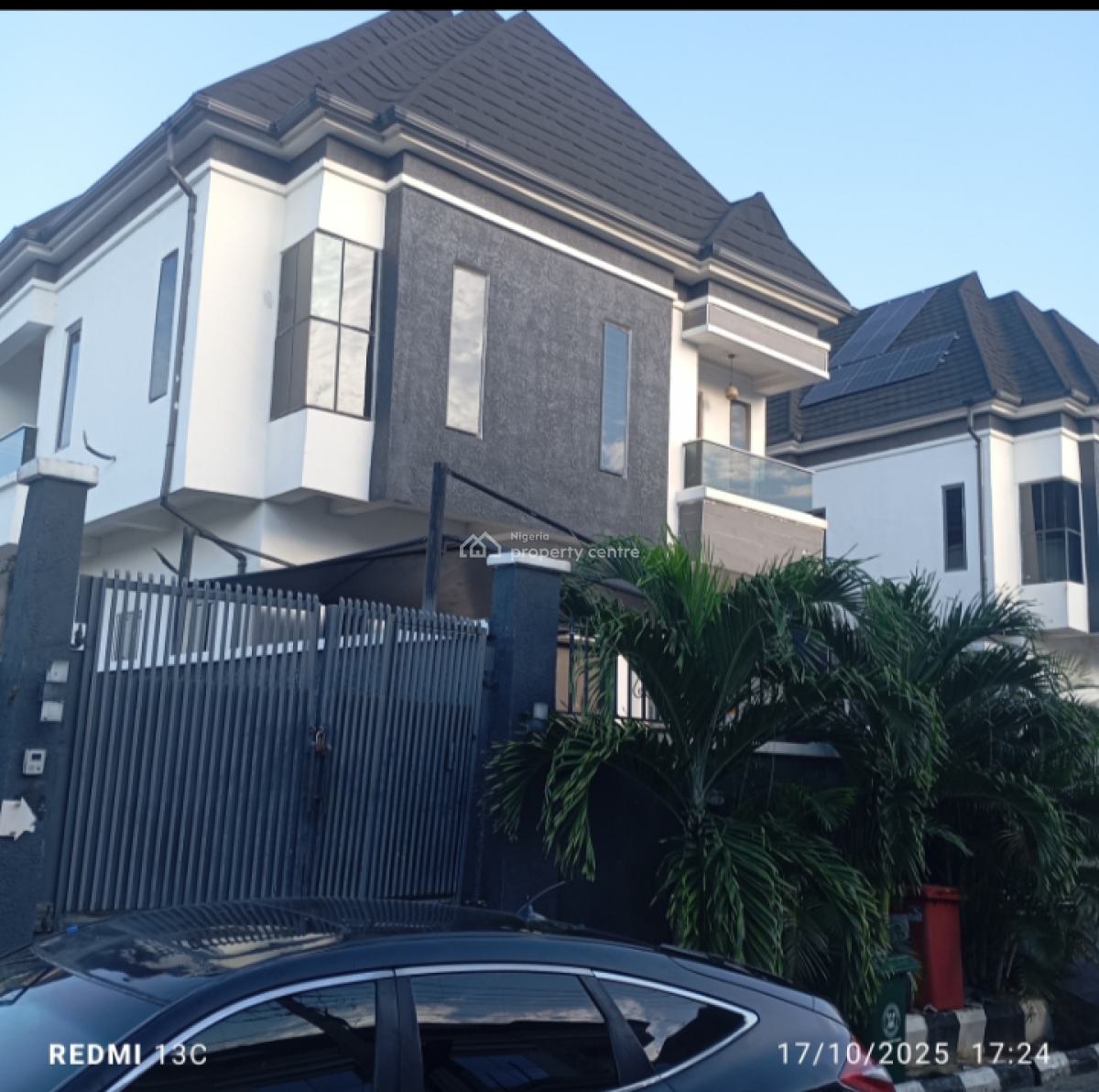 Modern Lovely Duplex in a Serene + Flood Free Estate, Chevron, Lekki, Lagos, Detached Duplex for Sale