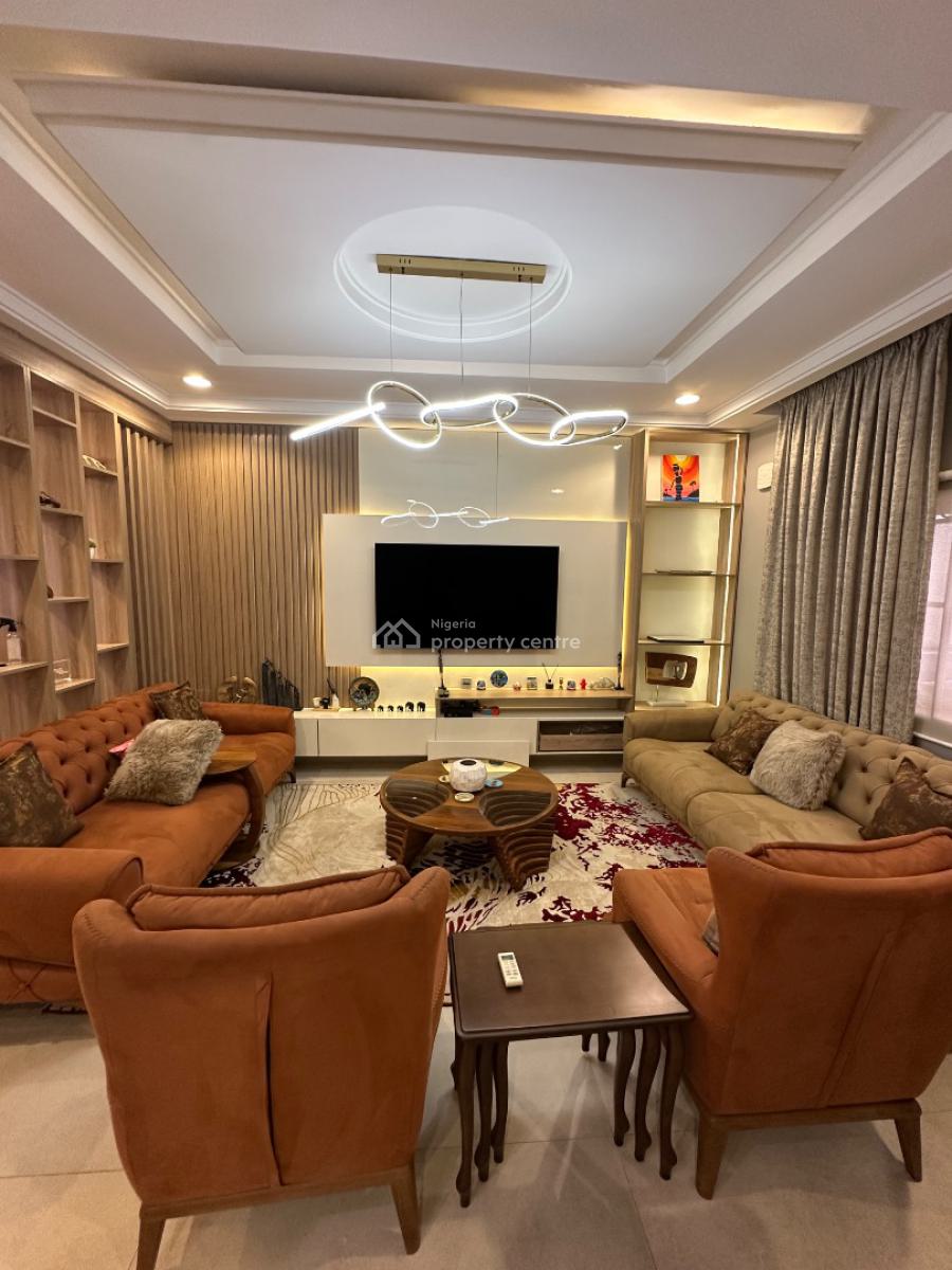 Partly Furnished 4 Bedroom Terrace Duplex with Bq, Inverter, Acs, Off Coza, Guzape District, Abuja, Terraced Duplex for Sale