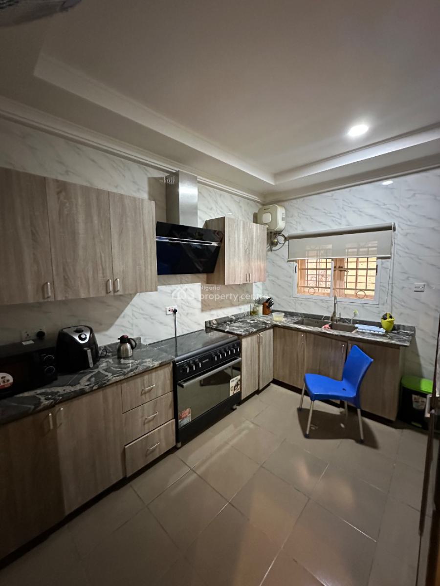 Partly Furnished 4 Bedroom Terrace Duplex with Bq, Inverter, Acs, Off Coza, Guzape District, Abuja, Terraced Duplex for Sale