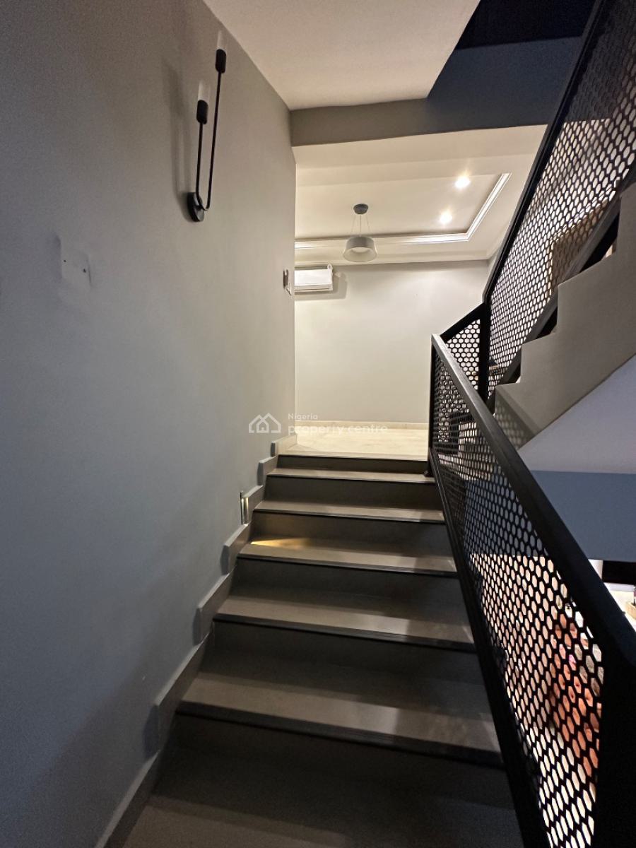 Partly Furnished 4 Bedroom Terrace Duplex with Bq, Inverter, Acs, Off Coza, Guzape District, Abuja, Terraced Duplex for Sale