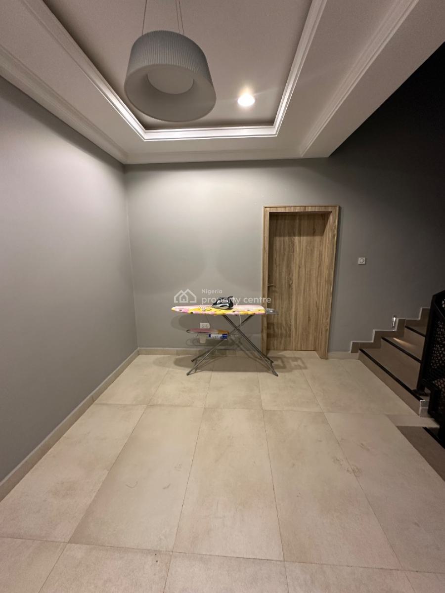 Partly Furnished 4 Bedroom Terrace Duplex with Bq, Inverter, Acs, Off Coza, Guzape District, Abuja, Terraced Duplex for Sale