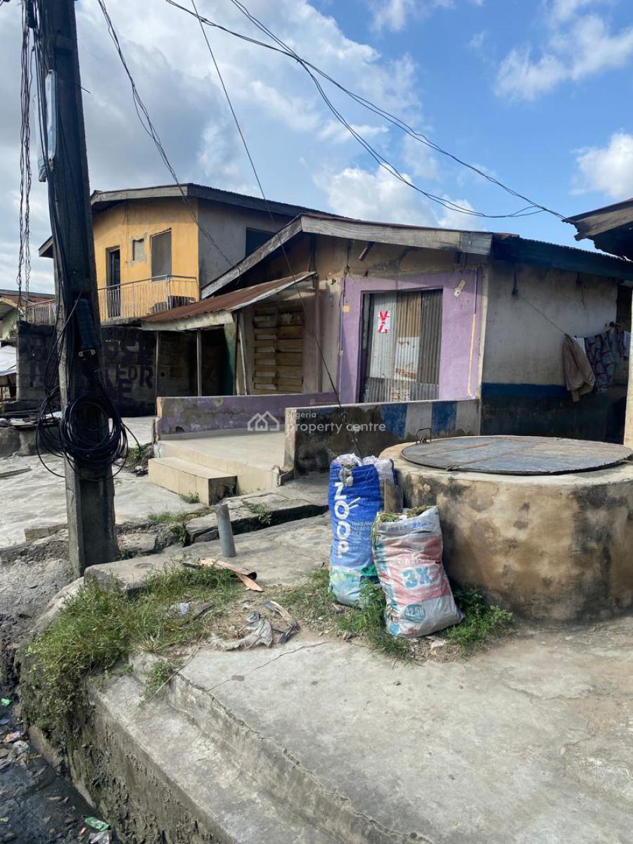 a Bungalow on Half Plot of Land on Oriola Road Alapere Ketu, Oriola Road, Bus Stop, Alapere, Ketu, Lagos, Block of Flats for Sale