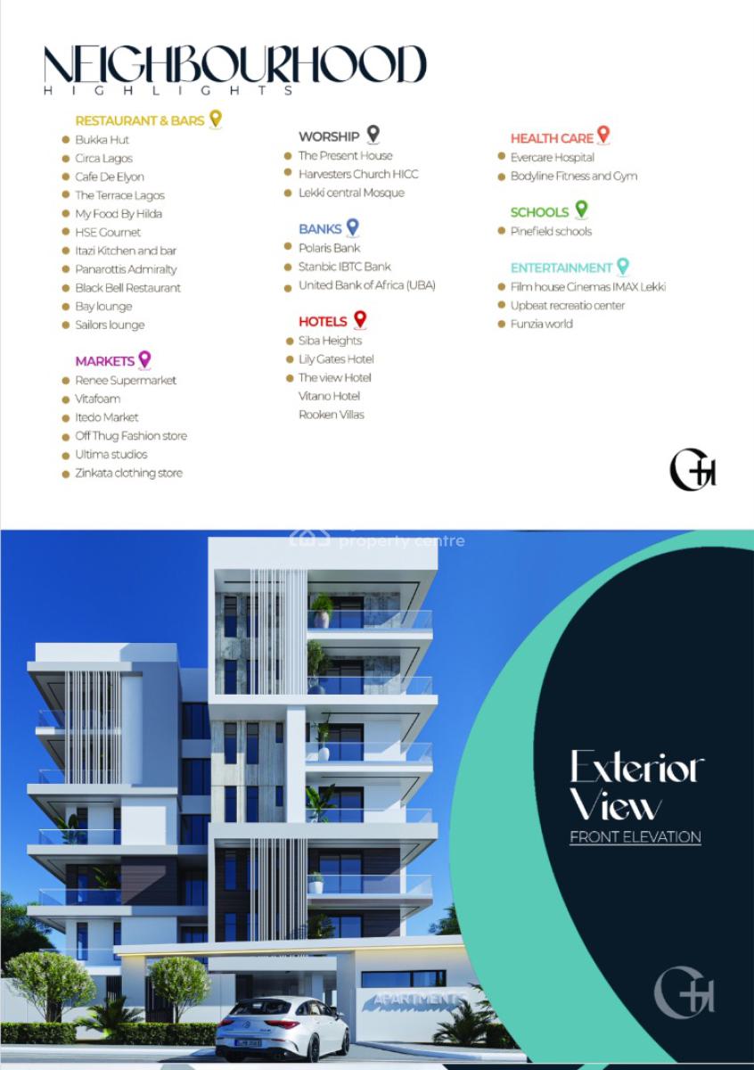 3 Bedroom Off Plan with a Room Bq, Off Freedom Way, Lekki, Lagos, Flat / Apartment for Sale