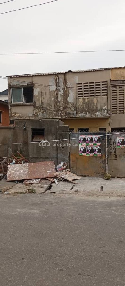 Dilapidated Standard Plot of Land of Standard 3bedrm Duplex with 2bedr, Off Adelabu, Adelabu, Surulere, Lagos, Detached Duplex for Sale