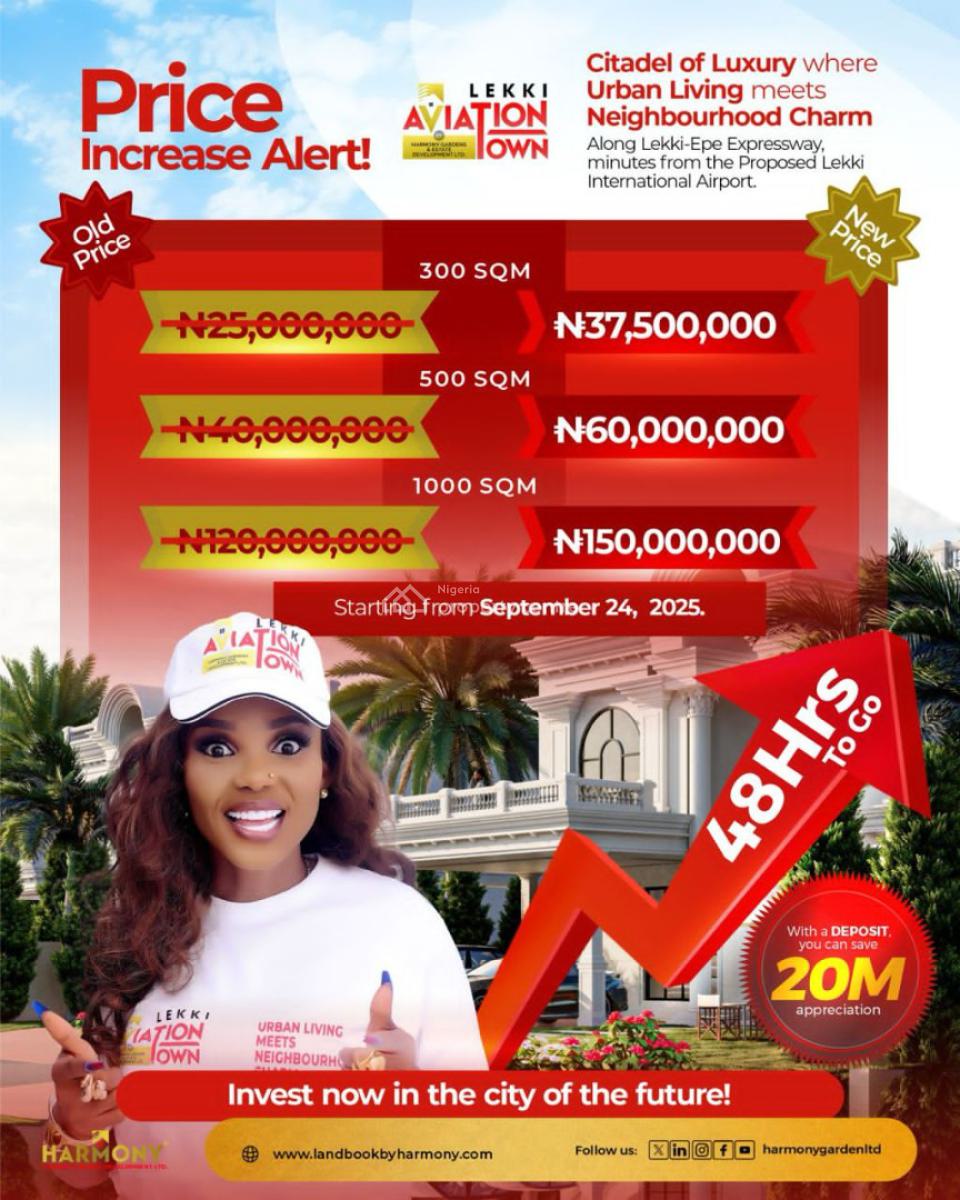 Land, Lekki Aviation Town, Along The Lekki/epe Express Way, Ibeju Lekki, Lagos, Mixed-use Land for Sale