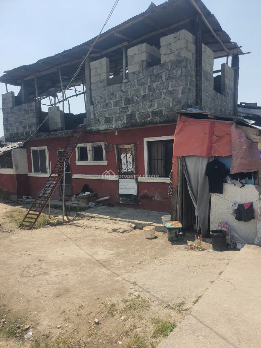 Quarter Plot of Land with Demolishable Structure and Facing The Street, Ogombo, Ajah, Lagos, Mixed-use Land for Sale