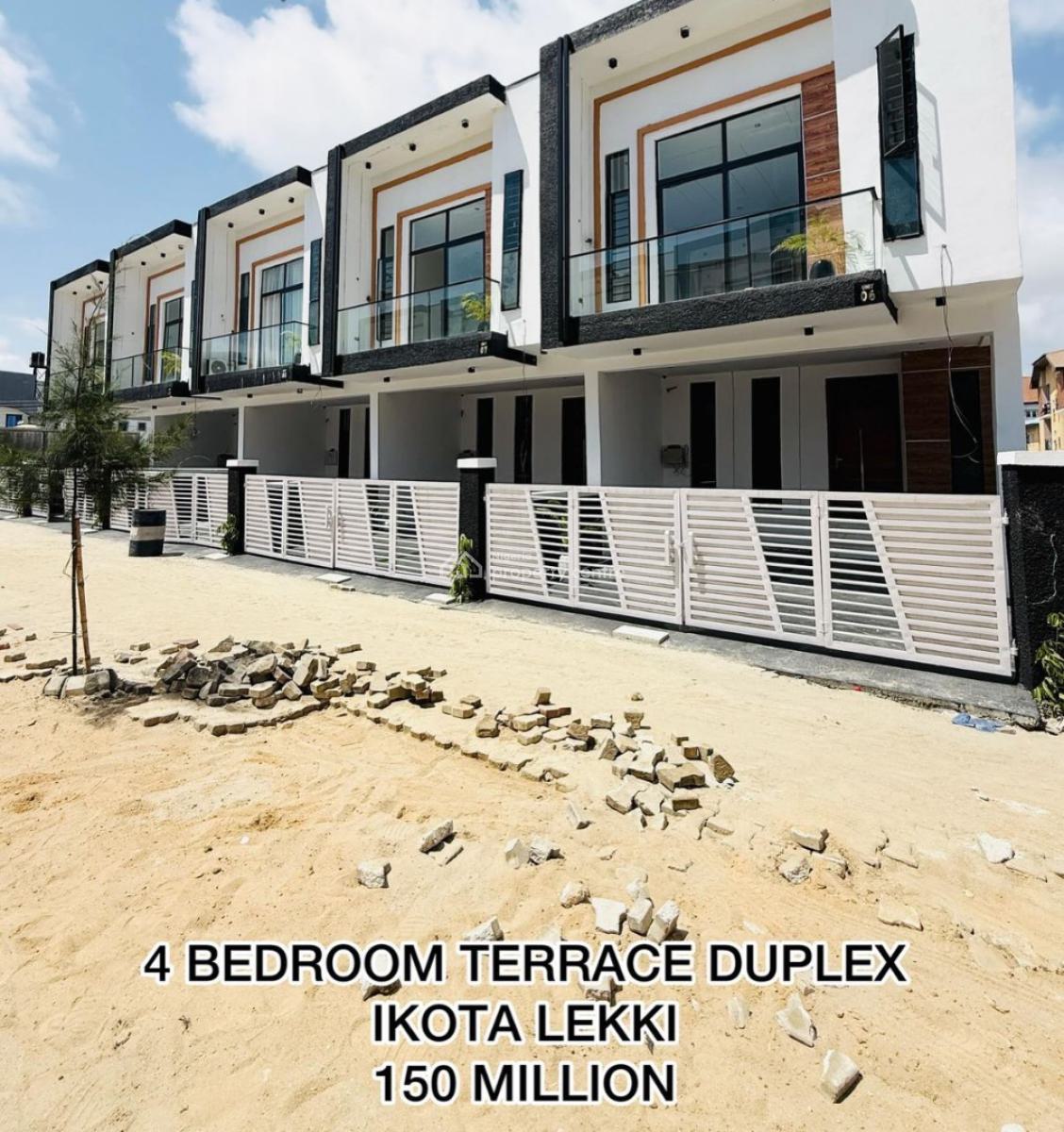 4 Bedrooms Self Compound Terraced Duplex, Ikota, Lekki, Lagos, Terraced Duplex for Sale