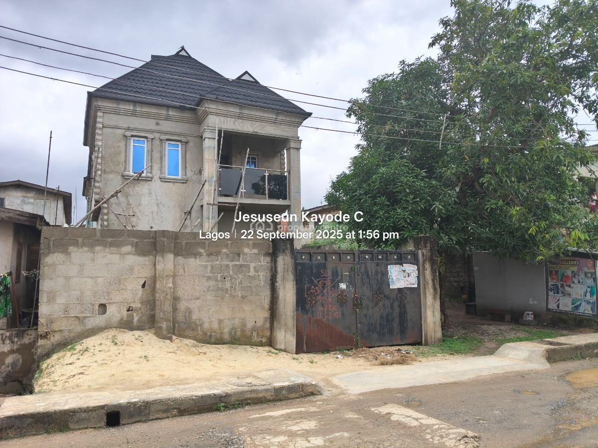 Almost Complete 4 Bedroom Detached House with 2 Nos of 1 Bedroom Flat, Ona Iwamimo Street Off Egbe Road, Ejigbo, Lagos, Detached Duplex for Sale