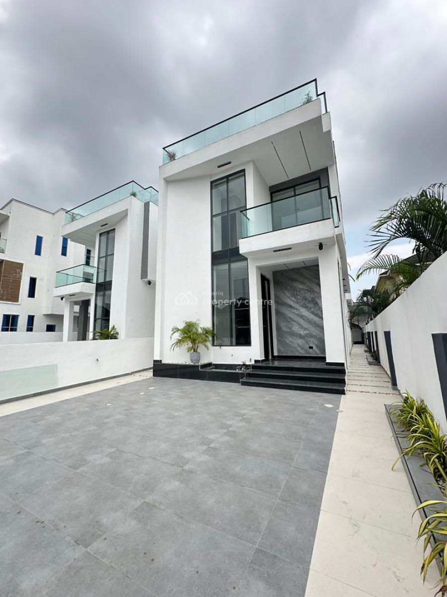 Exquisite Spacious 5 Bedroom Fully Detached Duplex with Bq, Swimming Pool, Chevron, Lekki, Lagos, Detached Duplex for Sale