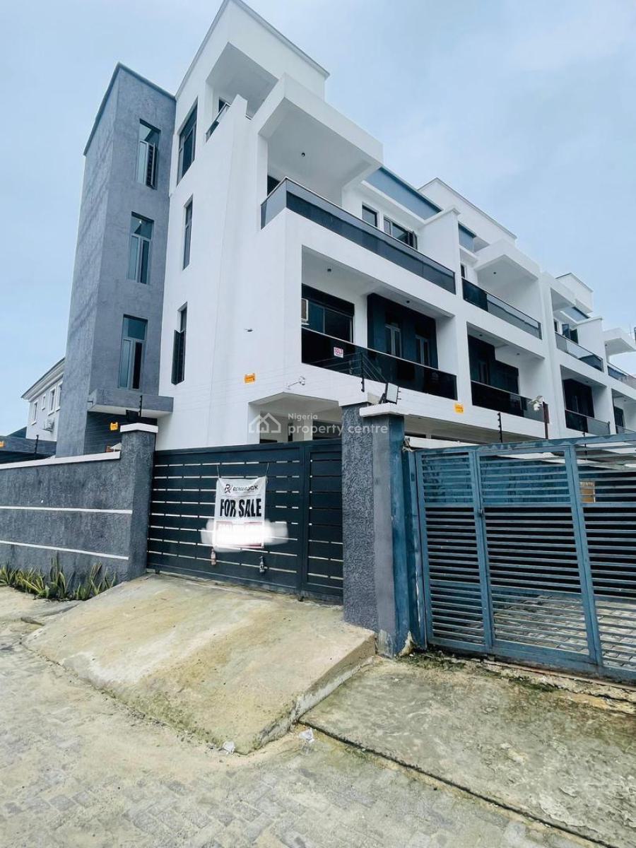 Beautifully Crafted 4 Bedroom Terrace Duplex Plus Bq, Stylishly Built Home with Bq in a Secured Estate, Ologolo, Lekki, Lagos, Terraced Duplex for Sale