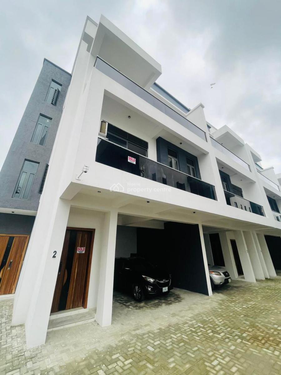 Beautifully Crafted 4 Bedroom Terrace Duplex Plus Bq, Stylishly Built Home with Bq in a Secured Estate, Ologolo, Lekki, Lagos, Terraced Duplex for Sale